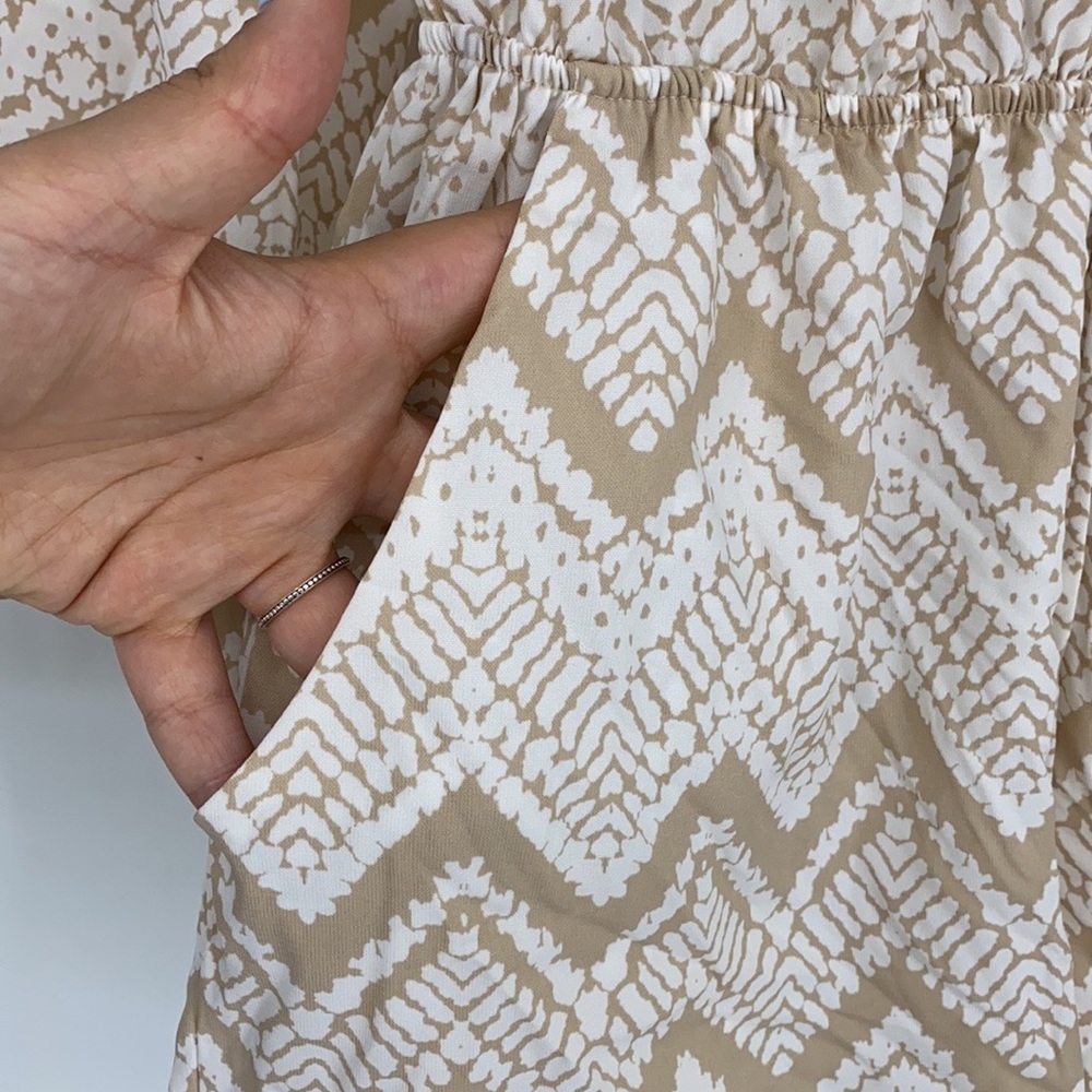 VICI Off-The-Shoulder Zig-Zag Pattern Bell Sleeve Romper - Picture 5 of 8